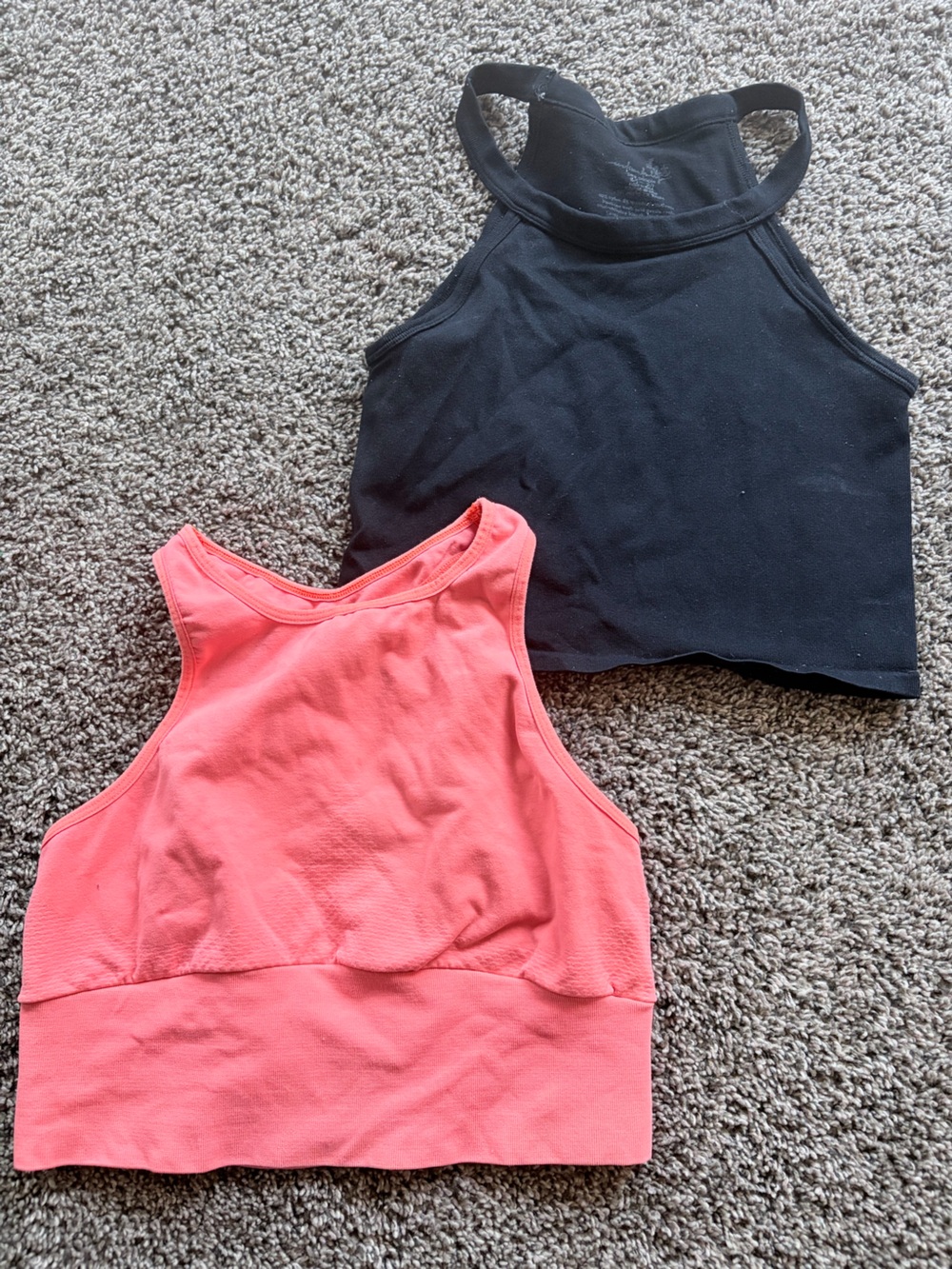 FP Movement by Free People Ribbed Tank Tops in Coral and Black